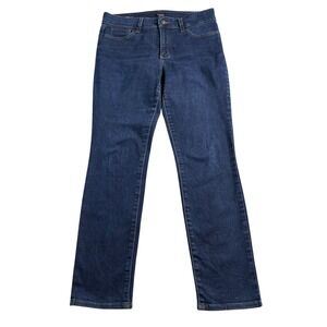NYDJ Not Your Daughter Jeans ALINA Women's Size 8 Ankle Blue Dark Wash Denim